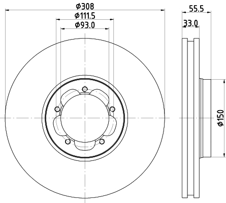 Tarcza hamulcowa HELLA 8DD 355 123-131