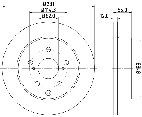 Tarcza hamulcowa HELLA 8DD 355 118-881