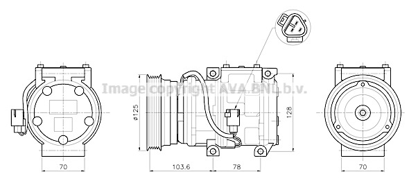 Kompresor klimatyzacji AVA QUALITY COOLING TOAK798