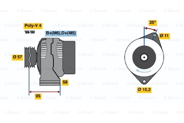 Alternator BOSCH 0 986 049 131