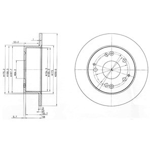 Tarcza hamulcowa DELPHI BG3745