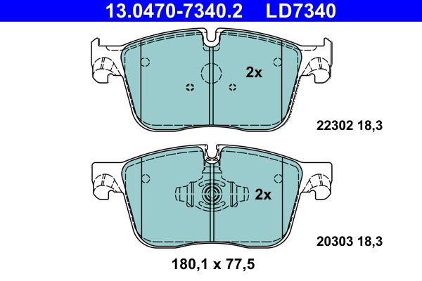 Klocki hamulcowe ATE 13.0470-7340.2