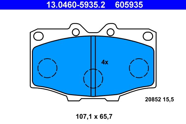 Klocki hamulcowe ATE 13.0460-5935.2