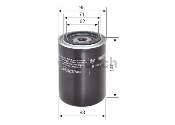 Filtr oleju BOSCH 0 986 452 001