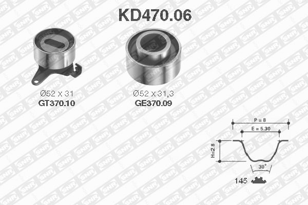 Zestaw paska rozrządu SNR KD470.06