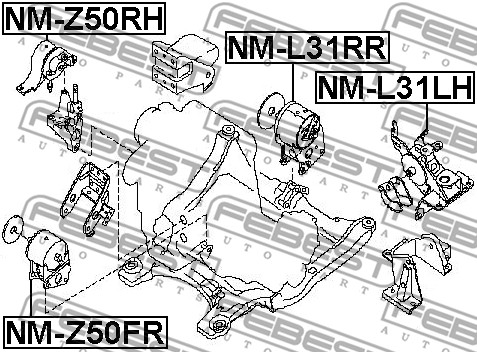 Poduszka silnika FEBEST NM-L31LH