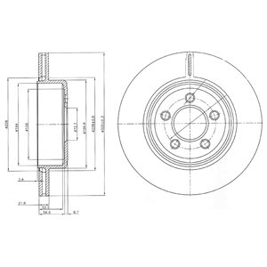 Tarcza hamulcowa DELPHI BG4073