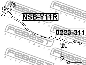 Guma stabilizatora FEBEST NSB-Y11R