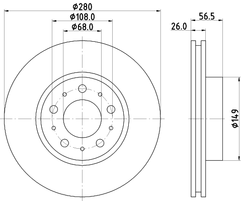 Tarcza hamulcowa HELLA 8DD 355 102-541