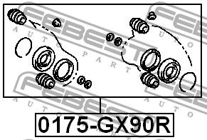 Zestaw naprawczy zacisku FEBEST 0175-GX90R