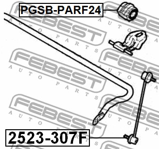 Guma stabilizatora FEBEST PGSB-PARF24