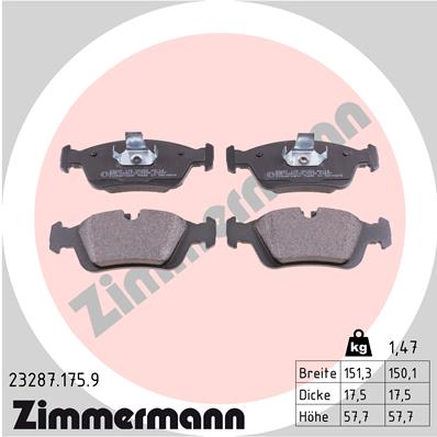 Klocki hamulcowe ZIMMERMANN 23287.175.9
