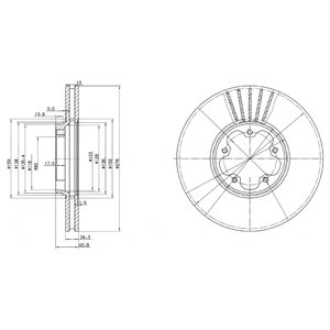 Tarcza hamulcowa DELPHI BG3676