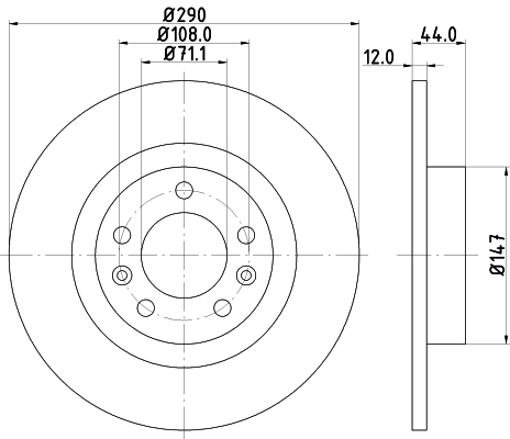 Tarcza hamulcowa HELLA 8DD 355 117-991