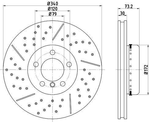 Tarcza hamulcowa HELLA PAGID 8DD 355 120-821