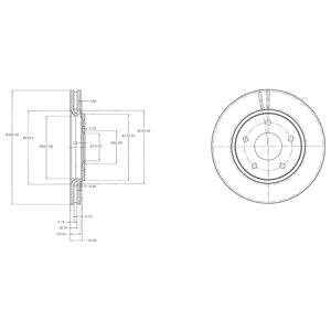 Tarcza hamulcowa DELPHI BG4212