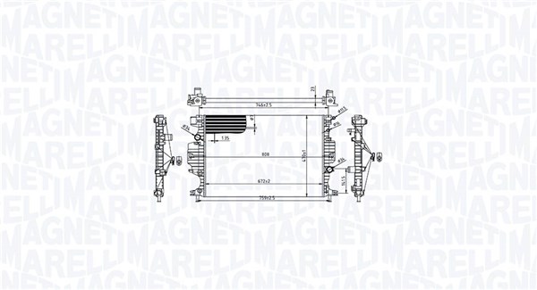 Chłodnica, układ chłodzenia silnika MAGNETI MARELLI 350213215900