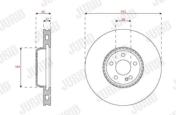 Tarcza hamulcowa JURID 563465JC-1