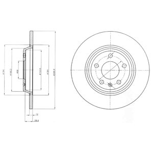 Tarcza hamulcowa DELPHI BG4081C