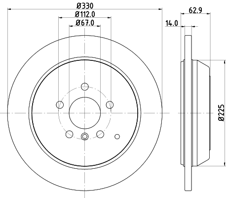 Tarcza hamulcowa HELLA 8DD 355 113-211