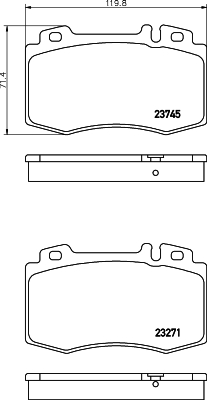 Klocki hamulcowe HELLA 8DB 355 010-101
