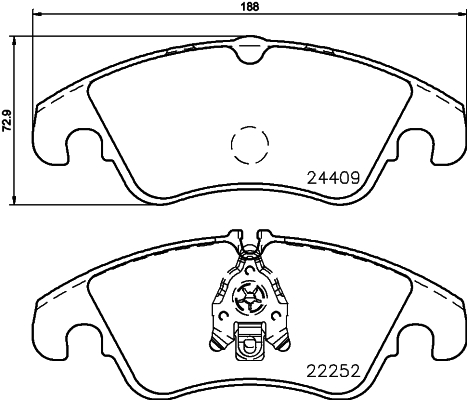 Klocki hamulcowe HELLA 8DB 355 023-221