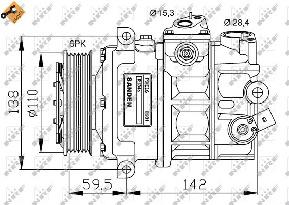 Kompresor klimatyzacji NRF 32147G