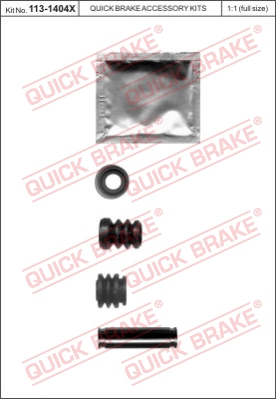Zestaw tulei prowadzących zacisk hamulca QUICK BRAKE 113-1404X