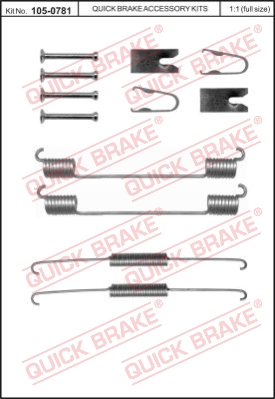 Zestaw dodatków do szczęk hamulcowych QUICK BRAKE 105-0781