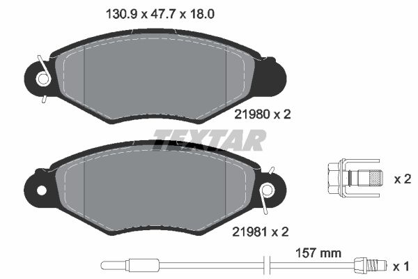 Klocki hamulcowe TEXTAR 2198003