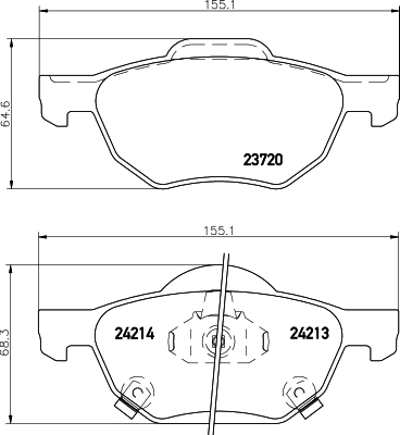 Klocki hamulcowe HELLA 8DB 355 010-831