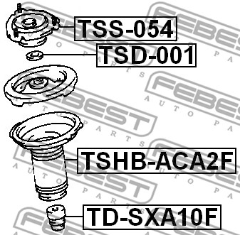 Dystans gumowy FEBEST TD-SXA10F