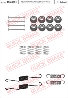 Zestaw dodatków do szczęk hamulcowych QUICK BRAKE 105-0031