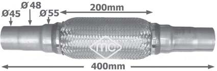 Łącznik elastyczny układu wydechowego METALCAUCHO 02047