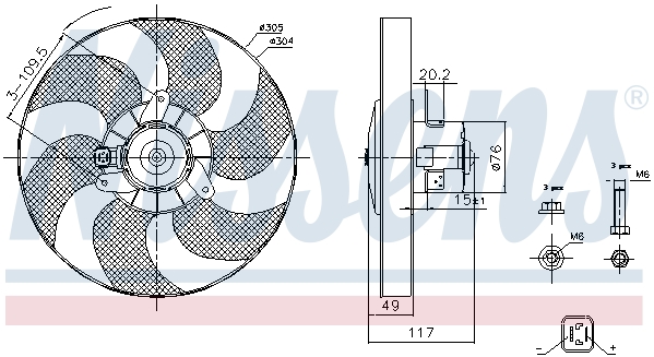 Wentylator NISSENS 85658