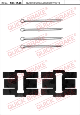 Zestaw akcesoriów montażowych  klocków hamulcowych QUICK BRAKE 109-1146