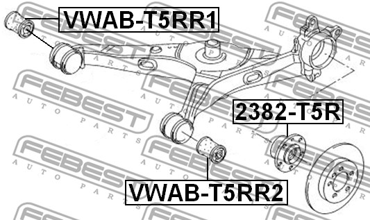 Tuleja wahacza FEBEST VWAB-T5RR1