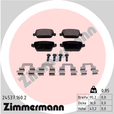 Klocki hamulcowe ZIMMERMANN 24537.160.2