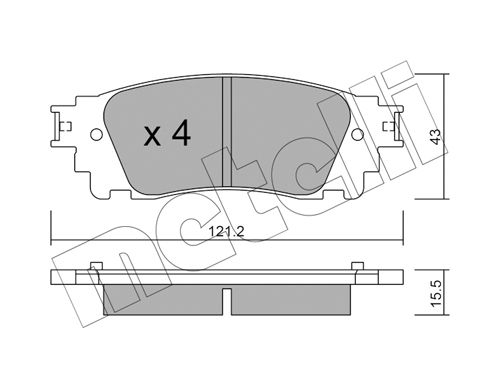 Klocki hamulcowe METELLI 22-1041-0