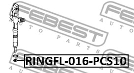Zestaw pierścieni uszczelniających wtryskiwacz FEBEST RINGFL-016-PCS10
