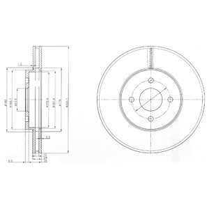 Tarcza hamulcowa DELPHI BG3742