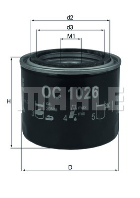 Filtr oleju MAHLE OC 1026