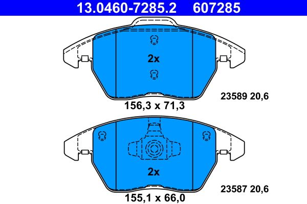 Klocki hamulcowe ATE 13.0460-7285.2