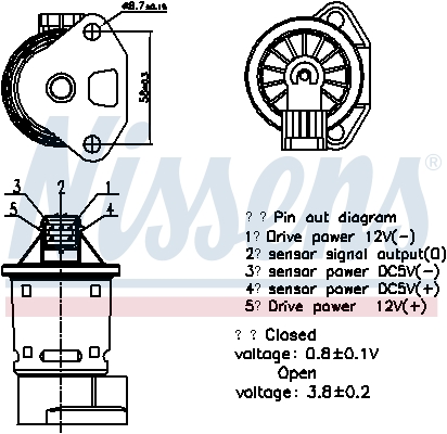 Zawór EGR NISSENS 98246