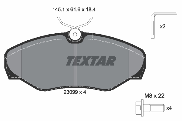 Klocki hamulcowe TEXTAR 2309902