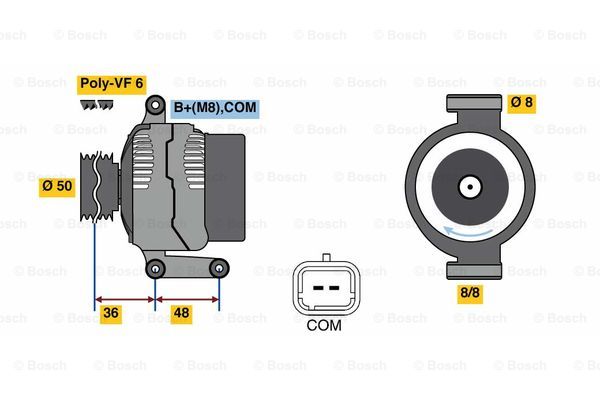 Alternator BOSCH 0 986 048 740