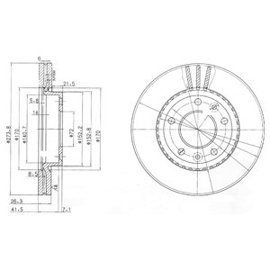 Tarcza hamulcowa DELPHI BG4015