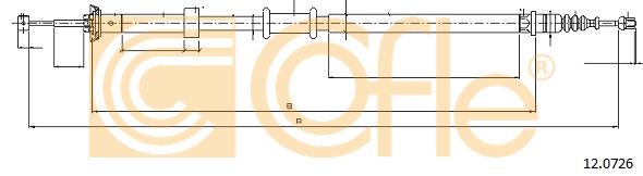 Linka hamulca ręcznego COFLE 12.0726