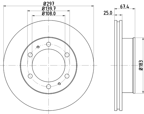 Tarcza hamulcowa HELLA PAGID 8DD 355 116-821