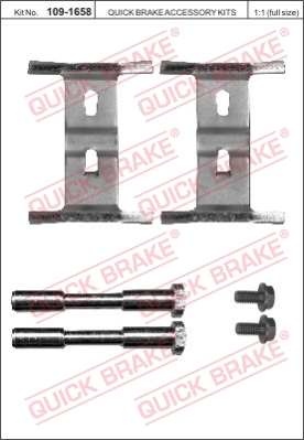 Zestaw akcesoriów montażowych  klocków hamulcowych QUICK BRAKE 109-1658